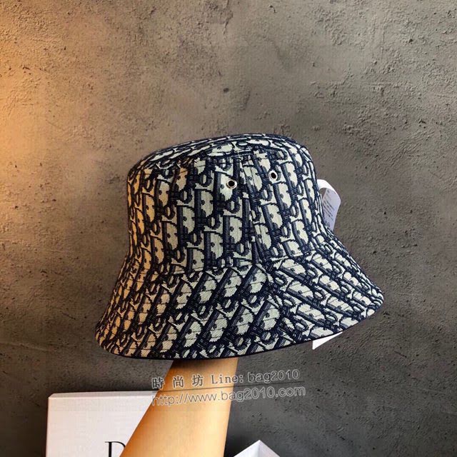 Dior男女同款帽子 迪奧雙面滿印迪奧logo漁夫帽  mm1190